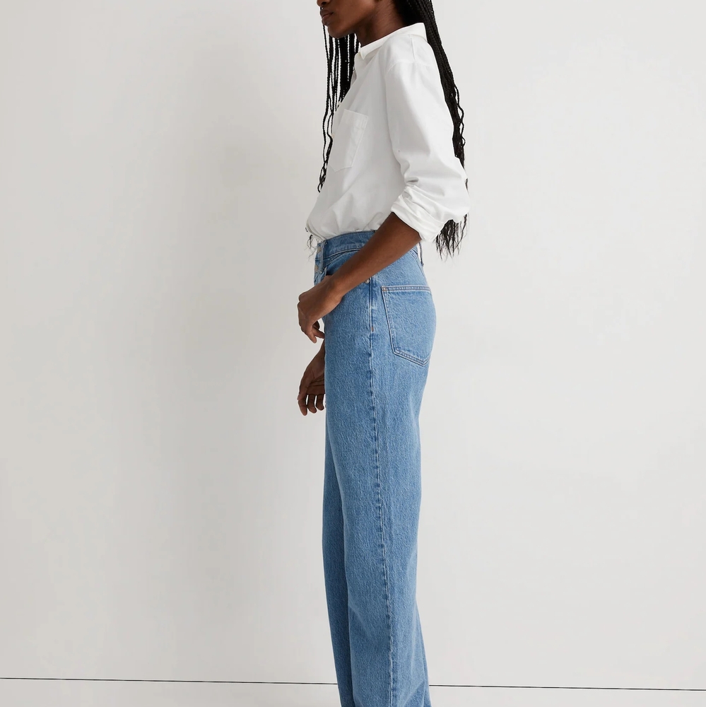 Madewell Blue Flare Wide Leg Jeans - Picture 2 of 6